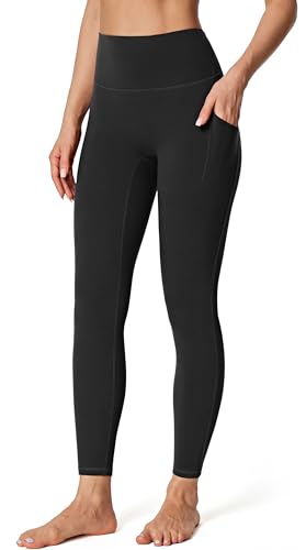 No Front Seam Leggings with Pockets for Women Buttery Soft Tummy Control Workout Leggings High Waisted Yoga Pants