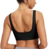 Square Neck Sports Bra for Women Wirefree Non Padded Yoga Tank Workout Crop Tops