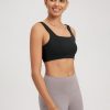 Square Neck Sports Bra for Women Wirefree Non Padded Yoga Tank Workout Crop Tops