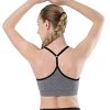 Women's Cross Back Sport Bras,Adjustable Straps Padded Criss Cross Cropped Bras for Yoga Workout Fitness