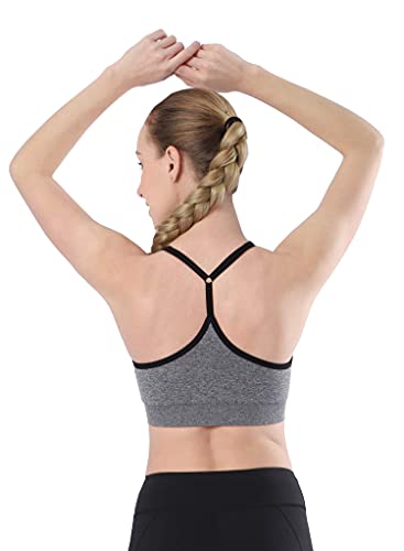 Women's Cross Back Sport Bras,Adjustable Straps Padded Criss Cross Cropped Bras for Yoga Workout Fitness