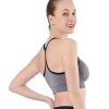Women's Cross Back Sport Bras,Adjustable Straps Padded Criss Cross Cropped Bras for Yoga Workout Fitness