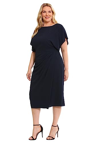 Women's Boat Neck Flutter Sleeve Dress Occasion Event Guest of