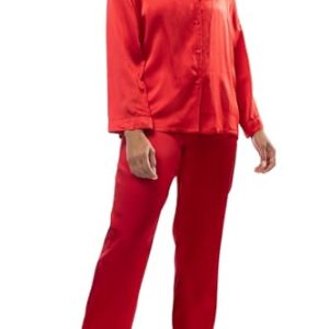 Women's 100% Mulberry Silk Long Pajama Set with Gift Box