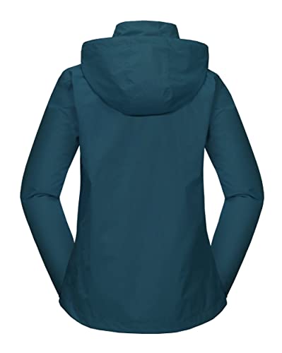 Women’s Waterproof Rain Jacket Lightweight Outdoor Windbreaker Rain Coat Shell for Hiking, Travel