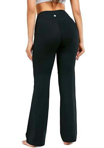 28"/30"/32"/34" Inseam Women's Bootcut Yoga Pants Long Bootleg High-Waisted Flare Pants with Pockets