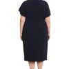 Women's Boat Neck Flutter Sleeve Dress Occasion Event Guest of