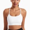Smooth Sports Bras for Women Workout Tops Y-Back Padded Yoga Bra Basic Wireless Bra