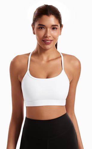 Smooth Sports Bras for Women Workout Tops Y-Back Padded Yoga Bra Basic Wireless Bra