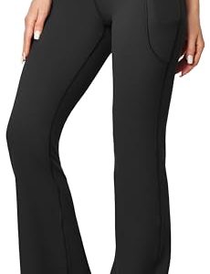 Women's Yoga Pants with Pockets for Women Bootcut Wide Leg Pants for Women High Waisted Workout Pants