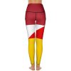 Flag of Netherlands and Germany Women's Yoga Pants Stretch Leggings with Pockets High Waist for Workout