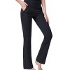 Women's High Waisted Boot Cut Yoga Pants 4 Pockets Workout Pants Tummy Control Women Bootleg Work Pants Dress Pants