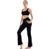 Flare Leggings for Women, High Waisted Yoga Pants with Pockets for Women Trousers