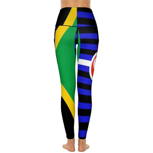 Jamaica DDLG Proud Flag Women's Yoga Pants Stretch Leggings with Pockets High Waist for Workout