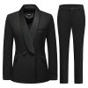 31s0q1KgljL.jpg Women's Pants Suit 2 Piece Set Smil Fit Jacket Shawl Sollar Blazer Dress for Women