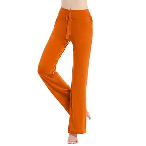 Women's Yoga Pants 2025 High Waist Workout Wide Leg Yoga Pants Lounge Running Drawstring Waist Flare Leggings