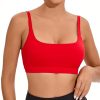 Sports Bras for Women,Square Neck Sports Bra Medium Support Yoga Bra Workout Crop Top with Removable Cups