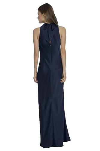 High Neck Floor Length Fit and Flare Halter Formal Dresses for Women