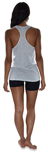 Women's Everyday Flowy Burnout Slub Racer Back Active Workout Tank Tops- 10 Pack