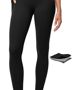 Compression Leggings with Pockets for Women Tummy Control Leggings No Front Seam Workout High Waist Yoga Pants