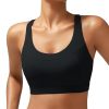 Sports Bras for Women High Support,Racerback Molded Cup Sports Bra with Sewn in Pads