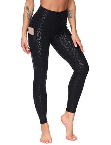 Women's High Waist Yoga Pants Soft Tummy Control Athletic Workout Leggings with Deep Pockets