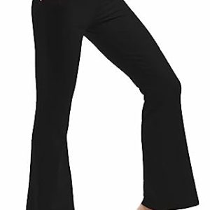 31xXmbH-aLL.jpg Flare Leggings for Women, High Waisted Yoga Pants with Pockets for Women Trousers