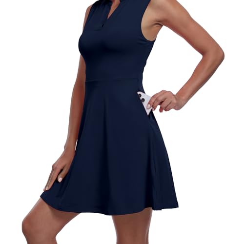 Womens Two Piece Tennis Golf Dress UPF 50+ Active Athletic Exercise Sports Wear Dresses for Women with Pocket Separate Shorts