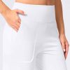Women's Capri Pants with Pockets High Waist Yoga Pants Wide Leg Workout Crop Summer Pants for Casual, Travel, Exercise