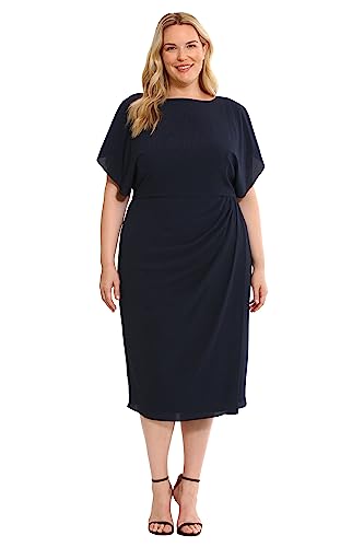 Women's Boat Neck Flutter Sleeve Dress Occasion Event Guest of