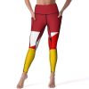 Flag of Netherlands and Germany Women's Yoga Pants Stretch Leggings with Pockets High Waist for Workout