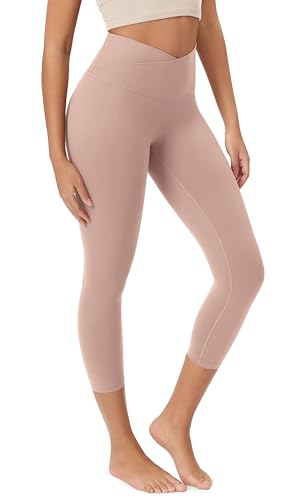 Women's Crossover Leggings with Back Pocket, 23" / 25" / 28" Buttery Soft V High Wasit Lounge Yoga Pants
