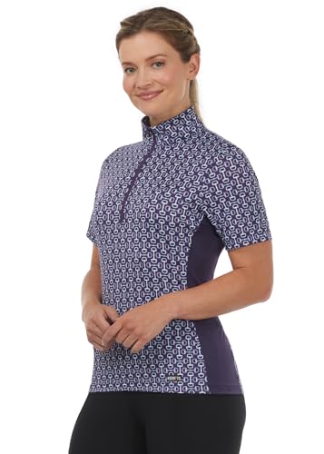 Women's Breeze Ice Fil Short Sleeve Horse Riding Shirt – Ultra-Lightweight Cooling Equestrian Top, Great for Summer