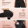 410lChw-I-L.jpg 4 Pack Leggings for Women with Pockets- High Waisted Tummy Control for Workout Running Capri Yoga Pants