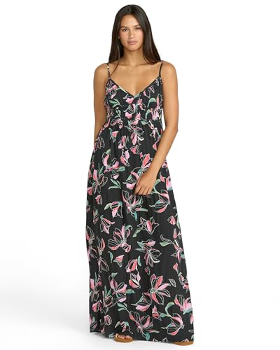 Women's Dream in Bloom Crinkly Viscose Maxi Dress – Adjustable Straps for Effortless Summer Style