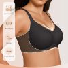 Bras for Women No Underwire Wireless Support Bra Underarm-Smoothing Seamless Push Up Full Coverage T-Shirt Sports Bra