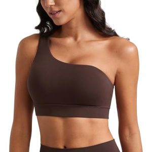 Butterluxe Womens One Shoulder Sports Bra - Sleeveless One Strap Low Impact Asymmetrical Workout Yoga Tops