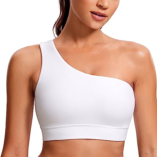 Butterluxe Womens One Shoulder Sports Bra - Sleeveless One Strap Low Impact Asymmetrical Workout Yoga Tops