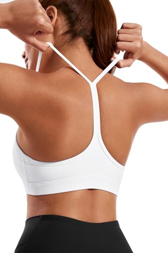 Smooth Sports Bras for Women Workout Tops Y-Back Padded Yoga Bra Basic Wireless Bra