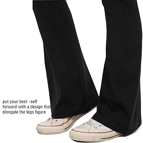 Flare Leggings for Women - High Waist Crossover Yoga Pants Tummy Control Bootcut Bell Bottom Jazz Lounge Leggings
