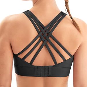 Sports Bras for Women High Support Large Bust High Impact Womens Sports Bras Strappy Padded Sports Bra