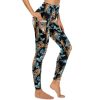 Giraffes and Butterfly Women's Yoga Pants Stretch Leggings with Pockets High Waist for Workout