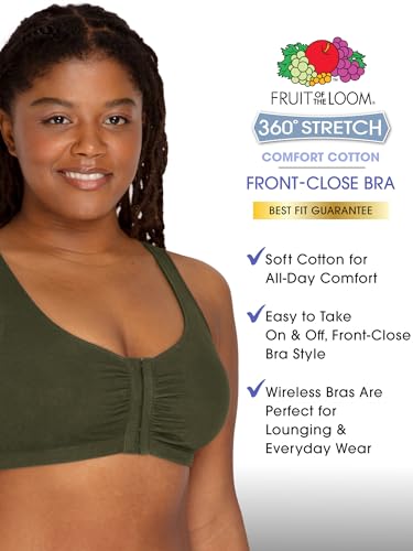 Women's Multi-Pack Front Closure Cotton Bra