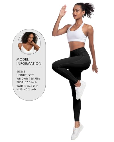 41A21PCdAtL.jpg Leggings with Pockets for Women, 6 Packs Soft High Waisted Tummy Control Workout Yoga Pants