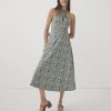 Organic Cotton Women's Fit & Flare Halter Dress