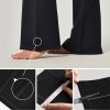 Bootcut Yoga Pants with Pockets for Women Wide Leg Pants Woman High Waisted Stretchy Work Pants for Yoga Workout