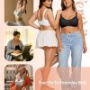 Bras for Women No Underwire Wireless Support Bra Underarm-Smoothing Seamless Push Up Full Coverage T-Shirt Sports Bra
