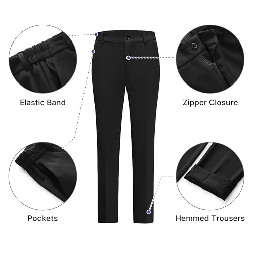 41Az-jjtoAL.jpg Women's Pants Suit 2 Piece Set Smil Fit Jacket Shawl Sollar Blazer Dress for Women