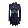 Ice Figure Skating Dress Girls Women Elegant Quality Crystals Competition Ice Dance Skirt Competition