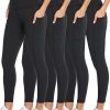 41BrSpkFwL.jpg 4 Pack Leggings for Women with Pockets- High Waisted Tummy Control for Workout Running Capri Yoga Pants